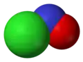 Spacefill model of nitrosyl chloride