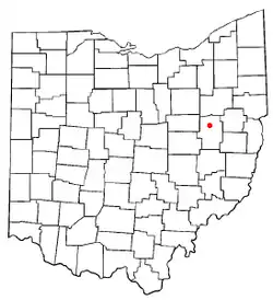 Location of Dover, Ohio
