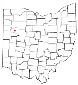 Location in the state of اوهایو