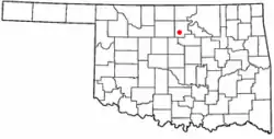 Location of Perry, Oklahoma