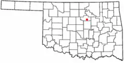 Location of Ripley, Oklahoma