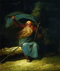 Ossian Singing, Nicolai Abildgaard, 1787