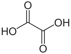 Structural formula of oxalic acid