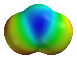 Electrostatic potential map of ozone