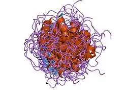 1ga3: ساختار اینترلوکین ۱۳ توسط طیف‌سنجی تشدید مغناطیسی هسته‌ای