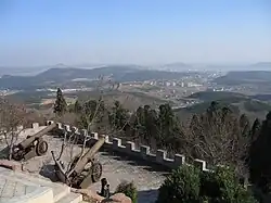 The city and port of Lüshun, formerly Port Arthur and formerly Ryojun, as seen from the heights outside the city - (نوامبر ۲۰۰۴)
