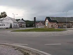 roundabout in the village center