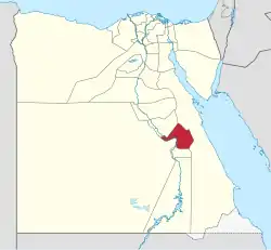 استان قنا در نقشه مصر