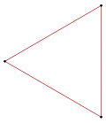 بریدن چندضلعی‌ها ۴r{3} = {۳}
