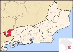 Location in Rio de Janeiro  state