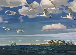 A. Rylov. در فضای آبی (۱۹۱۸)