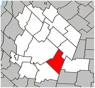 Location within Les Maskoutains Regional County Municipality.