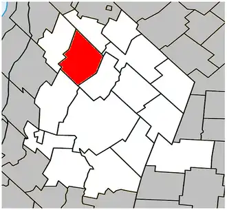 Location within Les Maskoutains Regional County Municipality.