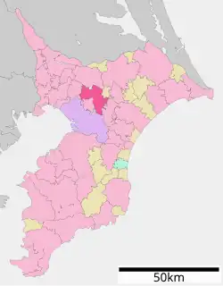 Location of Sakura in استان چیبا