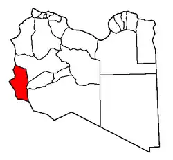 محدوده فعلی استان غات لیبی