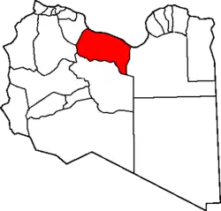 Map of the district of Sirte