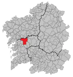 Situation of Estrada within گالیسیا