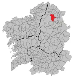 Situation of Abadín within گالیسیا