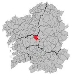 Situation of Agolada within گالیسیا