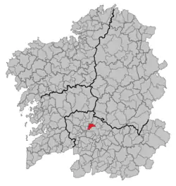 Situation of Amoeiro within گالیسیا