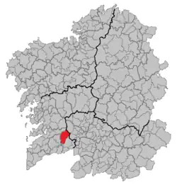 Situation of Covelo within گالیسیا