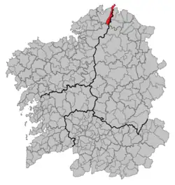 Situation of Mañón within گالیسیا