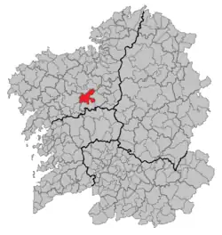Location of O Pino within گالیسیا