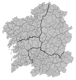 Situation of Pontecesures within گالیسیا