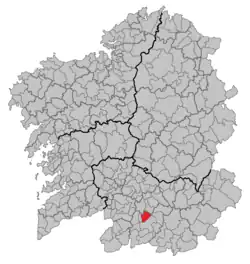 Situation of Sandiás within گالیسیا