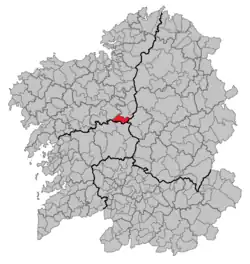 Location of Santiso within گالیسیا