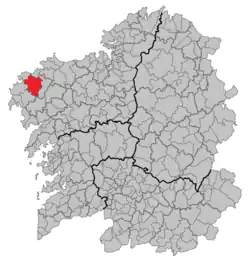 Location of Vimianzo within گالیسیا