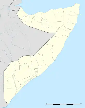 بیدوا در سومالی واقع شده
