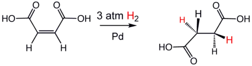 Hydrogenation of maleic acid