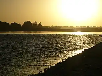 Sunset over the Helman River