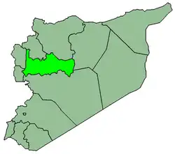 استان حمات در نقشهٔ سوریه