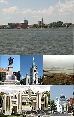Trois-Rivières seen from the St. Lawrence River.