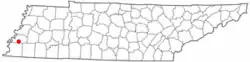 Location of Atoka, Tennessee
