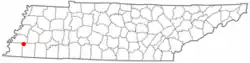 Location of Braden, Tennessee