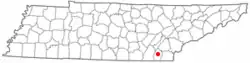 Location of Cleveland, Tennessee
