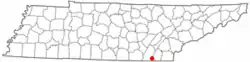 Location of Collegedale, Tennessee