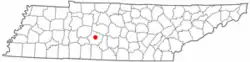 Location of Columbia, Tennessee