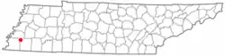 Location of Gallaway, Tennessee