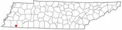 Location of La Grange, Tennessee