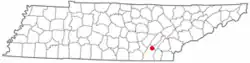 Location of Lakesite, Tennessee