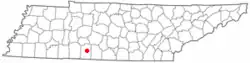 Location of Lawrenceburg, Tennessee