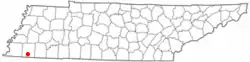 Location of Moscow, Tennessee