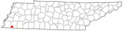 Location of Rossville, Tennessee