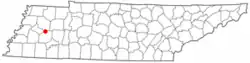 Location of Three Way, Tennessee