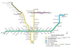 نقشه متروی تورنتو 2017 TTC