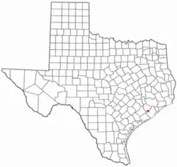 موقعیت Damon, Texas